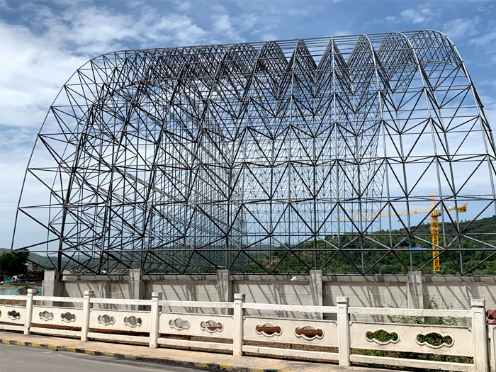 营口山寨矿储煤棚网架